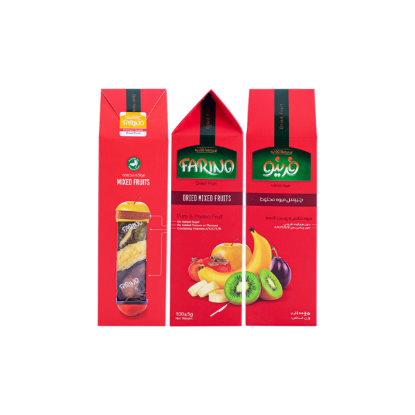 مخلوط میوه خشک-بسته 100 گرمی (کارتن 24 عددی)